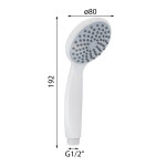Gedy - EASY ruční sprcha, průměr 80, ABS/bílá GYHS10003