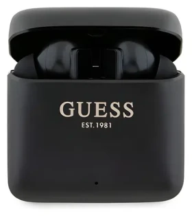 Guess Printed Logo TWS černá / Bezdrátová sluchátka / Dokovací stanice / Do uší (GUTWSSU20ALEGK)