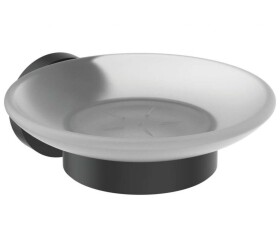 IDEAL STANDARD - IOM Mýdlenka s držákem, černá/satinované sklo A9122XG