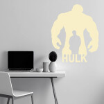 Samolepka Hulk silueta Barva: šedá, Velikost: 100 x 121 cm