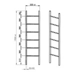 Gedy - BAMBUS sušák ručníků na opření 500x1900x40, bambus 1031
