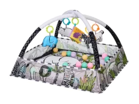 KikkaBoo Hrací deka s hrazdou a míčky Jungle / 78 × 75 × 50 cm (31201010407KB)