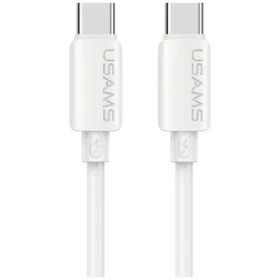 USAMS U98 bílá / Datový kabel / USB-C - Lightning / 30W / 3A / 1m / silikonový (SJ788USB02)