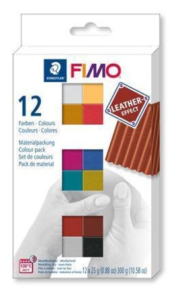 FIMO sada 12 barev x 25 g - Leather