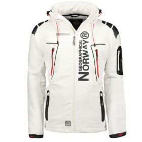 Geographical Norway pánská rychleschnoucí sportovní bunda s kapucí Techno MEN 056 BS3 white (WU1060H/GN) pánské s