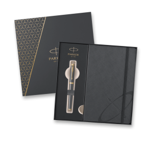 Dárková kazeta Parker IM Core Grey GT - sada plnicí pero a zápisník