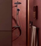 HANSGROHE - Raindance Alive S Puro Sprchový set s termostatem, 21x34 cm, 3 proudy, kartáčovaný černý chrom 24592340