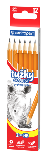 Grafitová tužka šestihranná Centropen 9510, bez gumy - číslo 2