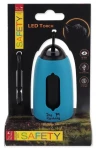 DOG FANTASY Baterka LED USB se zásobníkem na sáčky modrá / Karabina / 3 režimy svícení (454-858108)