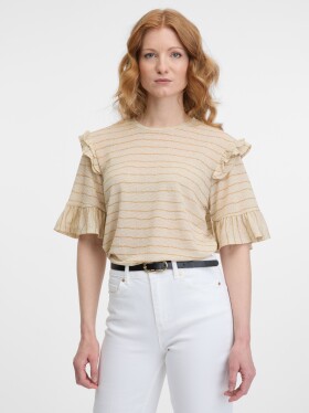 Orsay Béžové dámské pruhované tričko dámské