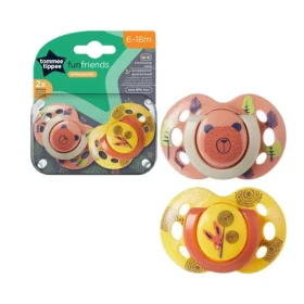 Tommee Tippee Šidítko C2N silikon Fun 2ks různé barvy | 6 - 18 měsíců (433358TT)