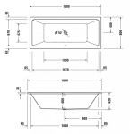 Duravit No.1 Vana 180x80 cm, bílá 700492000000000