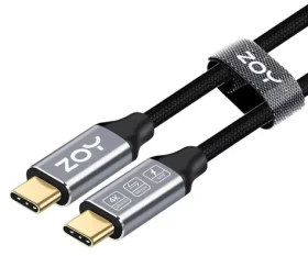 ZOY ZCCC2 2m černo-stříbrná / USB kabel / USB-C (M) - USB-C (M) (ZCCC2)