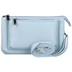 Trendy dámská koženková crossbody kabelka Aksila, světle modrá