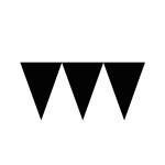 Vlaječková girlanda černá 450cm Vlaječková girlanda černá 450cm