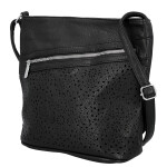 Trendy dámská koženková crossbody kabelka Tira, černá