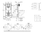 GROHE - Rapid SL Set předstěnové instalace, kompaktního klozetu Gaia sedátka softclose, tlačítko Skate Cosmopolitan, alpská bílá SANI11BA3103