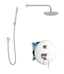 Kielle - Oudee Sprchový set s baterií pod omítku, pro 2 spotřebiče, s příslušenstvím EcoSpare a tělesem, chrom 20602SP80