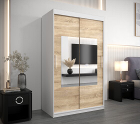 Šatní skříň Abi To Barva korpusu: Bílá, Rozměry: 120 cm, Dveře: Dub sonoma