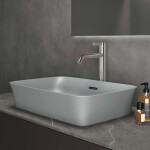 IDEAL STANDARD - Ipalyss Umyvadlo na desku, 55x38 cm, s přepadem, Concrete E2078V9