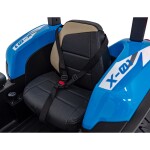 Mamido Dětský elektrický traktor BLAST s přívěsem 2x200W modrý