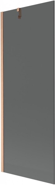 MEXEN/S - Next vanová zástěna FIX 70 x 150, grafit, měď kartáčovaná 895-070-000-00-40-65