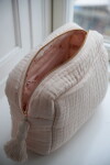 Cam Cam ApS Kosmetická taštička Muslin Shell, růžová barva, textil