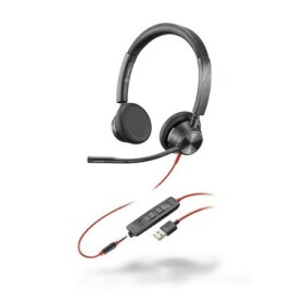 Poly Blackwire 3325 černá / Náhlavní souprava / mikrofon / dvě sluchátka / 3.5mm jack / USB-A (76J20AA)