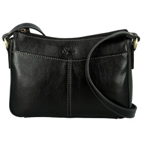 Luxusní dámská kožená crossbody kabelka Katana Arletta, černá
