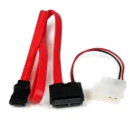 StarTech Adaptér SATA Slimline na SATA a Molex (LP4) červená / Adaptér / 91,4 cm / 6 Gbit/s (SLSATAF36)