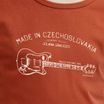 Bushman Dětské tričko s hudebním potiskem Guitarra, terracotta 140