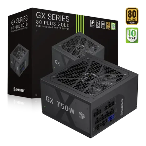 Gamemax GX 750GF / Zdroj ATX / 750W / 80 PLUS Gold / plně modulární (GX 750GF)