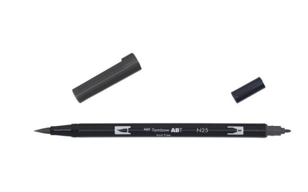 Tombow Oboustranný štětcový fix ABT - lamp black