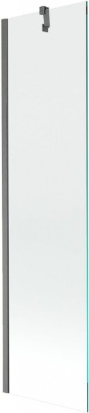 MEXEN/S - Next vanová zástěna FIX 50 x 150, transparent, grafit kartáčovaná 895-050-000-00-00-66