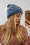 Fleecová čepice Alice K248 denim+white UNI