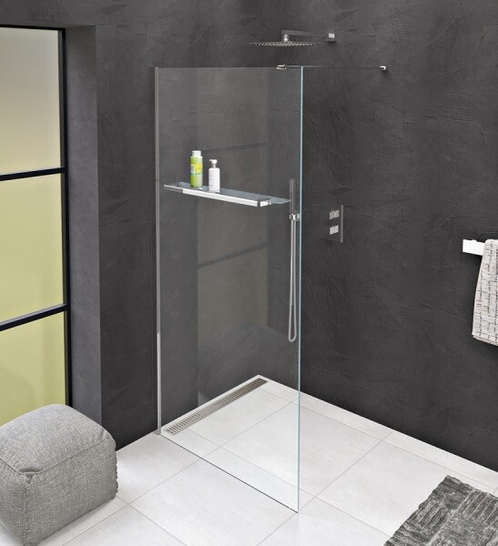 POLYSAN - MODULAR SHOWER jednodílná zástěna pevná k instalaci na zeď, s otvory na držák ručníků, 900 MS1-90-D