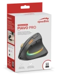 Speed Link PIAVO PRO / Vertikální myš / Bezdrátová / Dobíjecí / RGB podsvícení (SL-630026-BK)