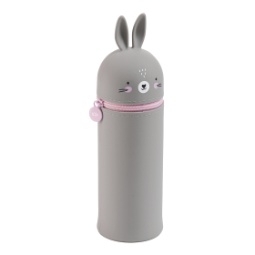Miquelrius B2F - penál se zipem Little Pets, králík, šedý
