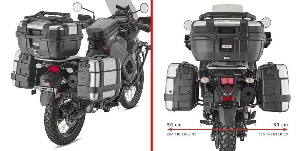 Pl4133 trubkový nosič Kawasaki Klr 650 S (23-25) pro boční kufry