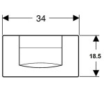 Geberit ovládací tlačítko Jazzline bílá 115.222.11.1 115.222.11.1