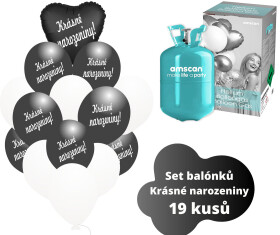 Helium set - černé balónky KRÁSNÉ NAROZENINY - balonky.cz Helium set - černé balónky KRÁSNÉ NAROZENINY - balonky.cz
