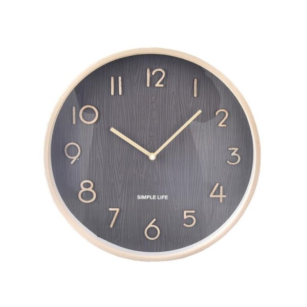 Nástěnné hodiny hnědé 38 cm