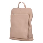 Prostorný dámský kožený batoh Jean, starorůžová