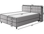 Boxspring Camma Rozměr: 180 x 200 cm, látka: Calmora 5