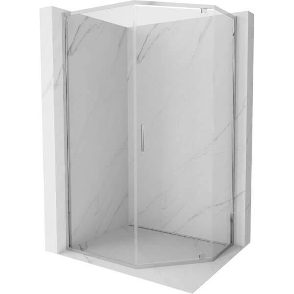 MEXEN - Exo sprchový kout pětiboký křídlový 100 x 90, transparent, chrom 812-100-090-01-00