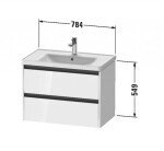 DURAVIT - Ketho.2 Umyvadlová skříňka 55x78x46 cm, 2 zásuvky, matná bílá K25283018180000