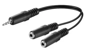 MicroConnect Audio Y-kabel stereo mini jack 3.5mm (M) - 2x 3.5mm mini jack (F) 0.2m černá (AUDLL02)