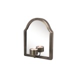 Strömshaga Nástěnné zrcadlo se svícnem Antique Brass 20 cm, měděná barva, sklo, kov