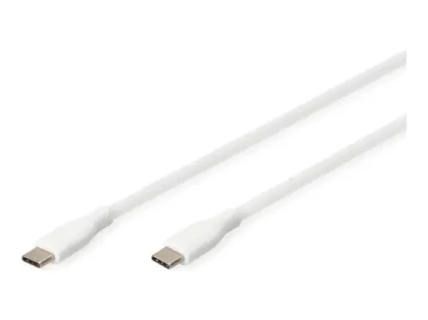 Digitus USB-C silikonový propojovací kabel bílá / Datový kabel / USB-C / 1 m (AK-300341-010-W)
