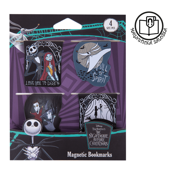 Colorino magnetická záložka, Tim Burton 1, 4 ks, mix motivů